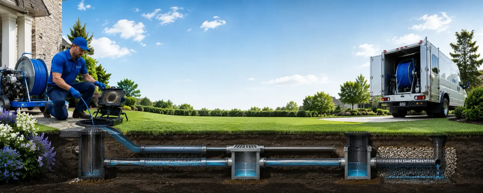 Outdoor drain cleaning information for Larned, KS